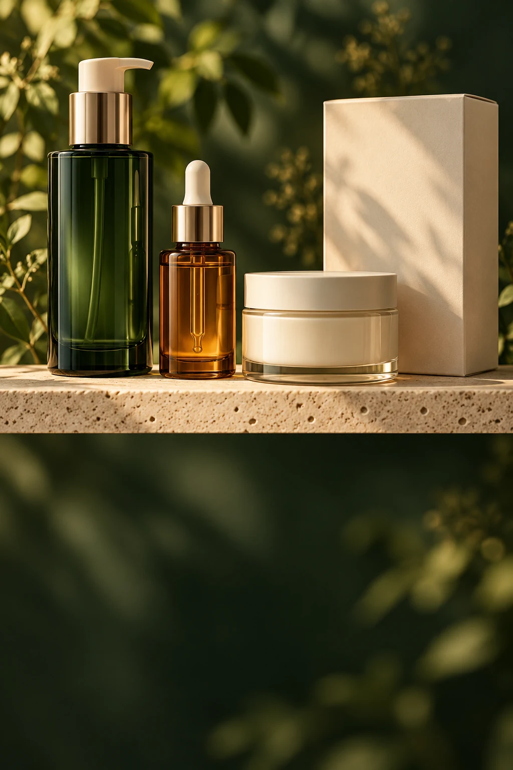 Unbranded cosmetic packaging illustrating private label possibilities